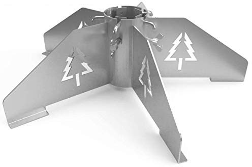 ChattenGlut handgefertigter Designer Christbaumständer aus Edelstahl I Stabiler Weihnachtsbaumständer I Tannenbaumständer 721x250 mm I Für Bäume bis zu 250cm Höhe und Stammdurchmesser von 100mm