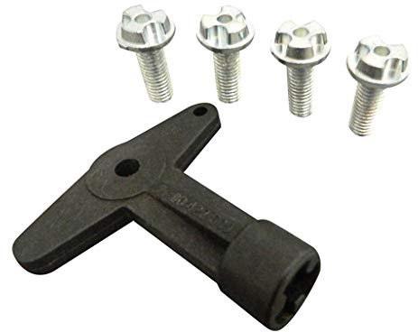 ESC Auto Parts ESP501 Cache-moyeu de roue en alliage 22,3 mm Vis boulons avec clé 7700422600 Compatible avec Renault