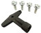 ESC Auto Parts ESP501 Cache-moyeu de roue en alliage 22,3 mm Vis boulons avec clé 7700422600 Compatible avec Renault