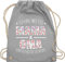 Turnbeutel Rucksack - Geschenk - Habe zwei Titel: Mama & Oma - Unisize - Hellgrau - muttertagsgeschenk besonders kleinigkeit für omi werdende omas beutel geschenke omis frischgebackene grandma mom
