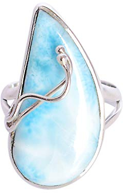Ravishing Impressions Jewellery Damen Unisex - 925 Sterlingsilber Sterling-Silber 925 Fancy-Shape Blue Larimar