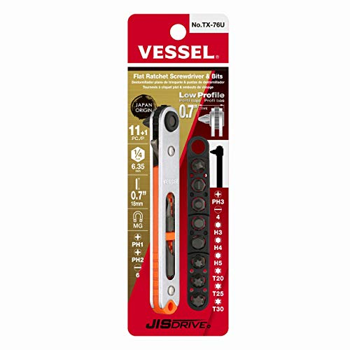 VESSEL Schraubendreher-Set mit flacher Platte (TX76U (gerader Typ))
