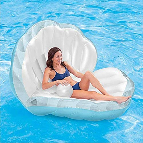 Anillo de natación Piscine Gonflable Jouets Coquille Gonflable Coquille Flottante rangée PVC canapé canapé Perle lit Flottant lit Eau Montage Eau flottation lit