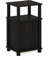 Furinno Just 3-stufiger Beistelltisch mit Tür, Espresso/Schwarz