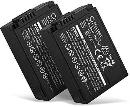 CELLONIC, Battery for Camera compatible with Nikon EN-EL25, Z 50, Z fc, Z 30, VFB12502 (7.6V, 1280mAh) 2 Pieces