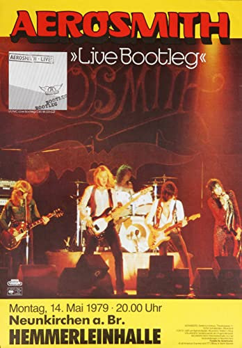Premium Poster/Plakat | DIN A1 | Wanddeko | Live Konzert Veranstaltung » Aerosmith - Live Bootleg, Neunkirchen 1979 «