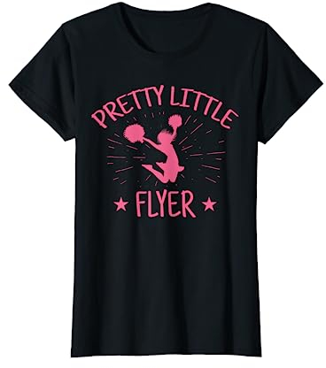 Pretty Little Flyer T-Shirt Cheerleader Love Mom Mädchen Geschenk T-Shirt