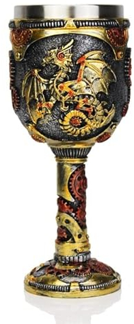 VIXDA Steampunk Mechanical Mug Tankard 304 Stainless Steel Resin Beer Stein Cup Mugs Goblet Wine Glass