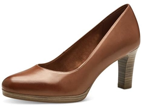 Tamaris Damen Klassische Ballerinas, Frauen Flats,TOUCHit-Fußbett,Slip-ons,klassisch elegant,Ballerinen,Pumps,Halbschuhe,Slipper,Cognac,40 EU