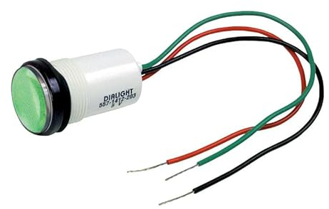Panel-Blinker, grün, 17,46 mm, 5 VDC, Panel-Blinker, LED, einfarbige Blinker, 1 Stück, 557-1602-203F