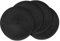 AHHFSMEI Set di 4 Sottopiatti Rotondi Intrecciati per Tavoli da Pranzo in Tessuto Naturale Resistente al Calore, 45 cm (Nero)