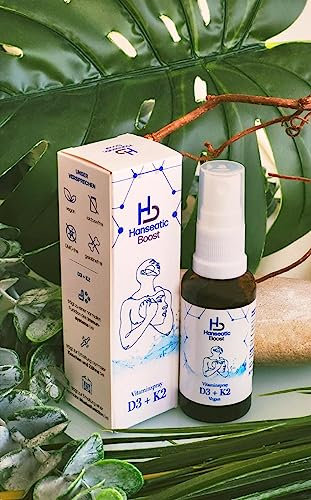 Vitaminspray D3 K2 hochdosiert - 1.000 I.E D3 + Vitamin K2 MK7 (200 Sprühstöße hochdosiert & vegan) Vitamin D3 K2 Spray hochdosiert I