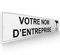 DECOHO - Panneau de signalisation pour parking Personnalisable société + logo droite - 48 x 10 cm - Blanc