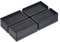 sourcing map Lot de 4 rehausseurs de meubles rectangulaires de 3,8 cm - Réglable - Pour lit, bureau, canapé, table - Jusqu'à 590 kg - Noir