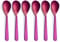 FULLYWARE Lot de 6 cuillères à expresso en acier inoxydable avec finition satinée Violet mat 11,9 cm