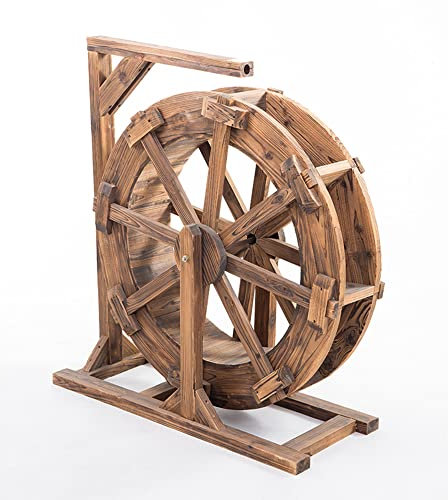 Fontana da Giardino Fontana con Ruota ad Acqua Fattoria Fontana a Cascata Ornamentale, Fontana di Design Feng Shui Ruote Cortile Decorativo all'aperto, per Cortile Patio Giardino (