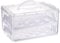 BSTKEY Plastic 2 Tier Stackable Insert Layer Cupcake Box, Clear Storage Box Container Portable Cupcake Holder Cupcake Carrier with Lid and Handle (White)