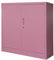 Jan Nowak Kleiner Aktenschrank C001B Büroschrank Metallschrank Aufbewahrungsschrank 2 Verstellbare Fachböden Pulverbeschichtet Abschließbar 92,5 cm x 90 cm x 40 cm (Rosa)