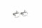 Coffee mug sterling silver stud earrings