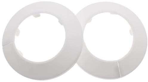 FDXGYH 7,6 cm Wasserrohr-Flanschabdeckung, 4 Stück, Schnapp-Typ, runde Rosette, Abdeckung für Wasserrohr, Wasserhahn, Kragen, Dekoration, Weiß