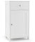 COSTWAY Bathroom Floor Cabinet, Freestanding Storage Cupboard with Drawer, Single Door and Adjustable Shelf, Wooden Side Cabinet Organizer Unit for Bathroom Living Room Hallway, 43x34x77cm (White)