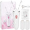 Sluffs Epilatore Elettrico Per Il Viso da Donna, Epilatore Elettrico con Filo Bianco-rosa, Epilatore Elettrico con Filo di Cotone con Ricarica USB, Per Viso Braccia Gambe Schiena(rosa)