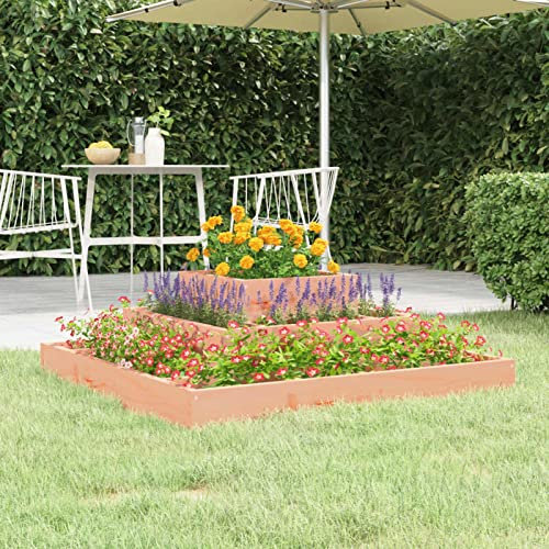 ARKEM Pflanzkübel 80x80x27 cm Massivholz Douglasie Blumenkasten Pflanzkasten Rankhilfe Rankkasten Rankgitter Blumenständer