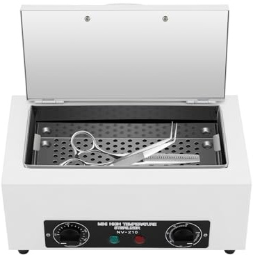 DSYOGX Heißluftsterilisator, 300W Autoklav Sterilisator Schrank Hochtemperatur Sterilisation mit Timer 0-60min Trockene für Schönheitssalons, Nagelstudios, Pediküre, Friseurläden