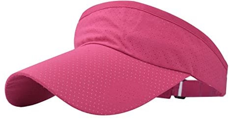 Visierregal für Erwachsene, lässig, modisch, solide, Outdoor-Sonnenschutz, atmungsaktiv, Visier, Hut, Visier, verstellbare Kappe, hot pink, Einheitsgröße