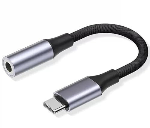 Adaptador auxiliar USB C a 3,5 mm, adaptador de auriculares tipo C para iPhone 15, Apple 15, adaptador auxiliar para adaptador de conector de auriculares, Samsung Galaxy S24 Ultra S23 Android USBC