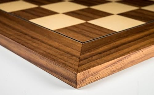 Genérico - Conjunto de Ajedrez Tablero Nogal 50 cm y Piezas Staunton Americano - 2 Jugadores - A partir de 8 años