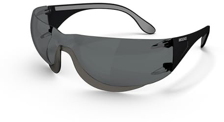 The WORKPLACE Depot Adapt 2K Solar Safety Glasses, Black Tinted Brightness Reducing Eye Protection Glasses