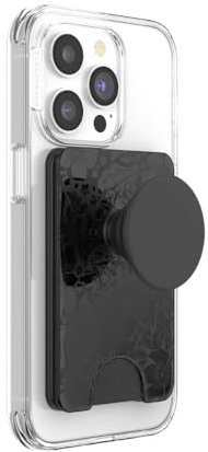PopSockets Phone Wallet with Expanding Grip and Adapter Ring for MagSafe, Phone Card Holder, Wireless Charging Compatible, Wallet Compatible with MagSafe - PopOut Laced