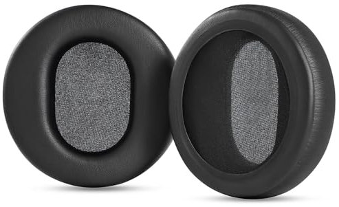YunYiYi HA-RX300 Ear Pads Replacement Compatible with JVC HA-RX500 HA-RX300 HA-RX330 Upgrade Ear Pads Cushions with Softer Protein Leather High Density Noise Cancelling Foam-Round Earpads 90MM
