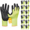 Gebol Eco Flex Yellow | Arbeitshandschuhe mit atmungsaktiver Nitril-Blast-Beschichtung | Handschuhe für Montagearbeiten | Für Herren | Größe L (Gr 9) | Gelb | 12 Paar Multipack