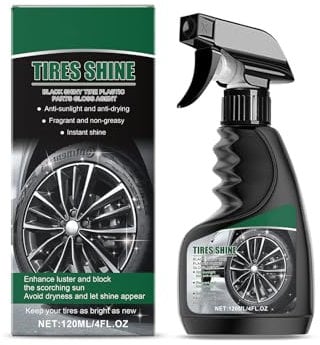 Spray de Limpieza para Llantas, Abrillantador para Neumáticos, Cuidado de Neumáticos, Hidratador de Gomas de Exterior, Tire Detailer, Tire Shine, Restaurador de Gomas Coche, 05