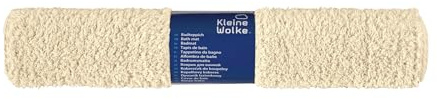Kleine Wolke Badteppich Scott Natur 50 x 70 cm | OEKO-TEX zertifiziert, rutschhemmende Unterseite, für Fußbodenheizung, maschinenwaschbar, 100% Polyester