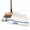 LNT France - Balai Brosse en Bois + 3 Serpillères autofixe 50x50cm, Fabriquées en France, très résitants. Manche de 130 cm.
