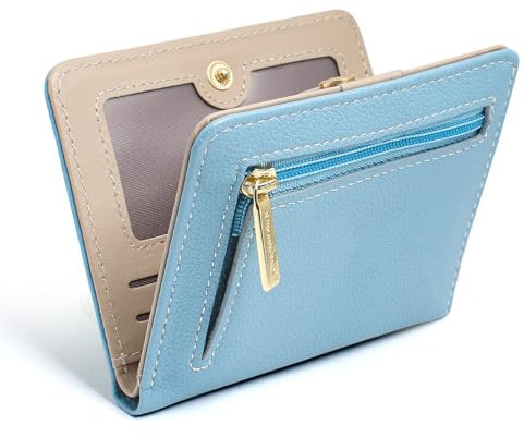 Pomelo Best Damen Geldbeutel Klein mit RFID-Schutz, Mini Portemonnaie aus Weichem PU-Leder, Stylisches Design mit Druck, leicht & praktisch für Alltag und Reise