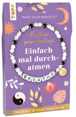 Follow your Feelings - Make your bracelet - Schmuckset Breathe: Anleitung und Material für ein Armband. Mit gestalteter Geschenkkarte