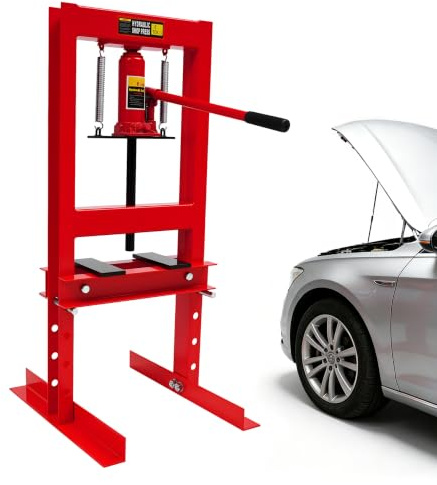 KANBCNG Pressa idraulica da officina 6T pressa idraulica in acciaio al carbonio per telaio auto Hub 125 mm cuscinetto ruota pressa officina pressa idraulica pressa telaio manuale altezza regolabile