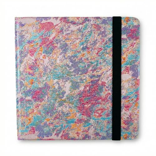 Diario per Acquerelli 300 g/m²,24 Fogli Acquerello Sketchbook Libro con Fascia elastica,Tasca Interna,16x16 cm Cotone Doppia Faccia Diario ad Acquerello,Quaderno per Acquerelli Guazze Acrilici,Viola