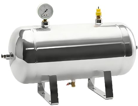 Small Air Tank for Balloons, Horizontal Air Compressor Tanks, Buffer Tank for Air Pump