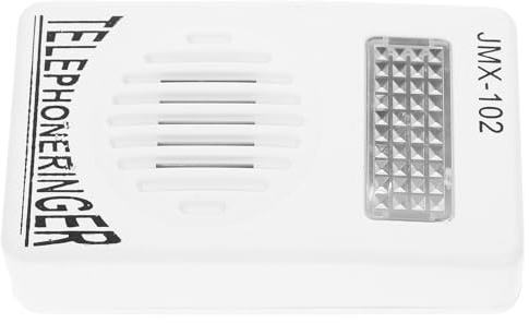 Amplificador de Timbre para Teléfono Fijo Compacto Blanco Pp | Diseño Compacto y Fácil de Usar, para Líneas Telefónicas Fijas, Color Blanco, Cuerpo en Pp