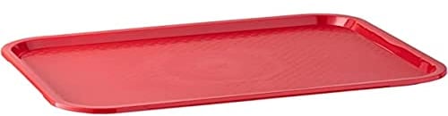 APS Fast Food-Tablett, bruchsicheres und spülmaschinenfestes Serviertablett, Made in Germany, 35 x 27 cm, Höhe 2 cm, rot