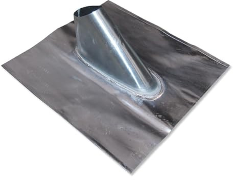 Jalowiecki Bleidachziegel 40 x 37 cm - ohne Kabeldurchführung I Antennenziegel für Mast bis 60 mm Durchmesser I Universal Dachdurchführung wetterfest I Zubehör Antennenmast