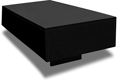 vidaXL Couchtisch Hochglanz Schwarz Beistelltisch Kaffeetisch Wohnzimmertisch