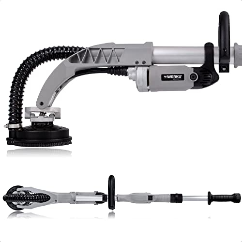 Werku WK400210, Lijadora Circular Paredes-Techos Hormigón, Calidad Profesional, Potencia 1010 W, Disco 225 mm, Incluye Disco Lijado y Manguera Aspiración