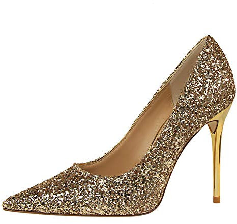 Life&Women Scarpe Tacco Alto Donna Classico High Heels Alto Lavoro Festa Elegante Scarpe de Moda décolleté a Punta Tacco Taglia 9.5 CM