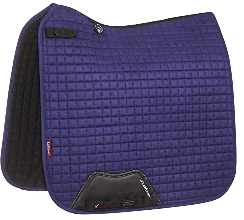 LeMieux ProSport Dressur-Sattelunterlage, quadratisch, Wildleder, Größe S/M, Tintenblau